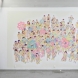 「Greeting flower（Camaboco）」270×500cm ステンシル/壁面にアクリル 2010 東京造形大学旧絵画棟P-2アトリエ